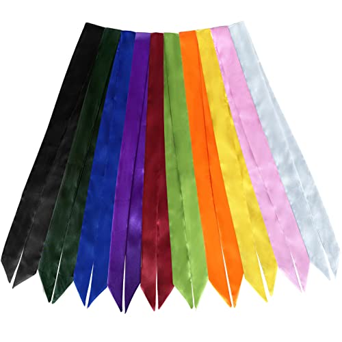 kcctoo 2/6/10Pack Scarf Bags for Women Handbag Scarfs Band Hair Neck Scarves Fashion Gifts - color: Pure Color-10 Pcs