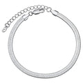 ChainsHouse Ankle Bracelets for Women, Stainless Steel Chain Anklets Waterproof, Women Summer Beach Jewelry Gift, Come with Box - color: 10. 5mm-Herringbone-Steel