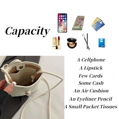 Women Mini Crossbody Bags Small Shoulder Bags CellPhone Purse Tassels Wallet Purse for Women - color: Creamy White
