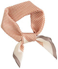 MINIDORA Satin Scarves for Women 27.5 × 27.5 inches Medium Square Elegant Silk Feeling Head Scarf - color: B004-light Orange