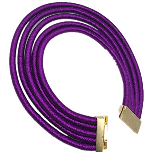 COLORFUL BLING Handwoven African Tribal Multilayer Chunky Statement Necklace Egypt Bib Collar Choker Costume Party Jewelry Accessories for Women - color: purple
