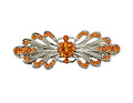 Faship Orange Small Mini Floral Hair Barrette Clip - color: Orange