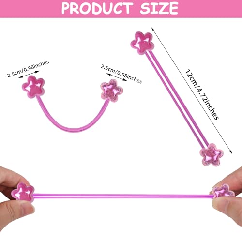 12PCS Ball Charm Hair Ties for Little Girls,Colored Bead Rubber Band Bubble Hair Ties with Balls No Damage Ponytail Holders for Toddler Girls (Light Pink, Purple, Blue, Rose Red, Green,Yellow) - color: Light Pink, Purple, Blue, Rose Red, Green,Yellow