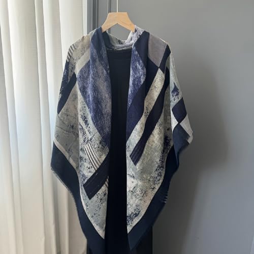 K-Elewon Large Square Scarf 51" Cotton and Linen Hand feel Scarf Fashion Scarves Hair Wrapping Scarfs Neck Scarves for Women - color: H2301