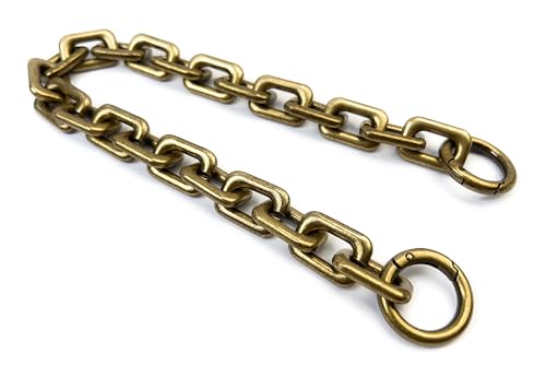 VersaKits 14.9'' Bronze Heavyweight Chunky Purse Chain Strap | Premium Zinc Alloy Luxury-Inspired Design Wear-Resistant Finish Easy Clip-On Installation DIY Bag Upgrades - color: Bronze, size: 14.9''(38cm)