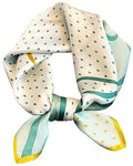 Satin Bandana Headscarf for Women Silky Hair Scarves for Fashion Lightweight - color: 13-green Spots