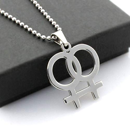Sisadodo Lesbian Necklace for Women Girls Gay Pride Accessories Lesbian Gifts for Girlfriend Wife Friend for Wedding Birthday Christmas Gifts - size: Woamn