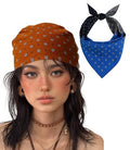 21"x21" Soft Cotton Bandana for Men and Women Unisex Head Wrap Scarf Headband Face Mask for Outdoor - color: Qm2-trisyn