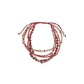 Fuqimanman2020 Boho Braided Beaded Ankle Bracelets Handmade Adjustable Beach Wrap Bracelet Draw String Anklets Bracelets Gifts for Women - color: Red