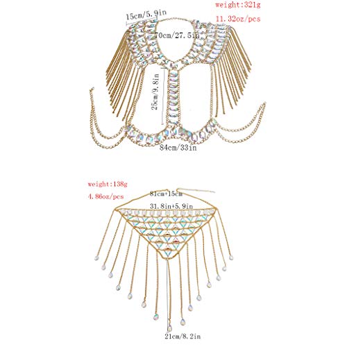 Women's Sexy Suit Body Chain - color: Gold Color-Small Waistcoat Waist Chain Body Chain Suit-7