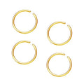Hoop Cartilage Earring Fake Earrings Nose Rings Septum Nose Ring Stainless Steel for Women Men Girls - color: B-Gold