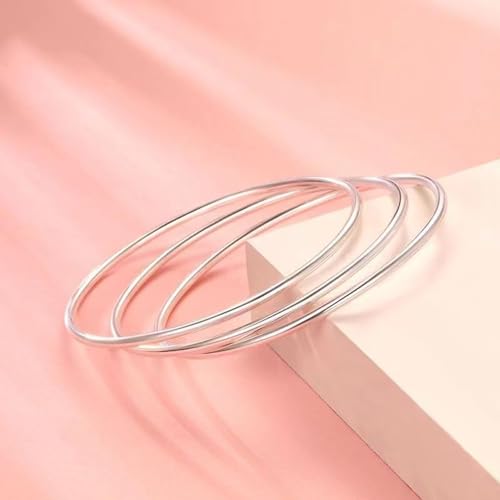 Sterling Silver Bangle Bracelets for Women,Fashion Jewelry Simple Adjustable 925 Silver Cuff Bangles for Women Mom Wife Valentine Mothers Day Gift - color: style-7