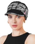 Chemo Headwear Viscose Newsboy Cap for Women Summer Hats - color: Black Have Love