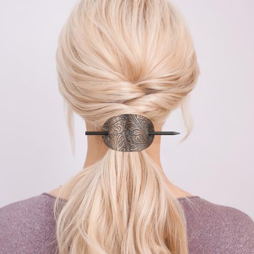 Mobestech Hairpin Head Pieces for Women - Hair Clips, Bun Hair Pieces, Ponytail Holders, Leather Barrettes & Hair Sticks