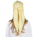 RIIQIICHY 35 Inch Head Scarf for Women Hair Scarf Like Silk Scarf Square Scarf Bandanas for Women - color: Light Yellow