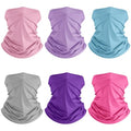 Geyoga 6 Pieces Summer UV Protection Cooling Neck Gaiter Face Clothing Neck Gaiter Mask Scarf Sunscreen Breathable Bandana - color: Cute Colors