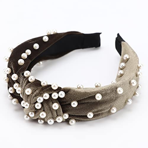 DRESHOW 8 Pack Knotted Headbands for Women Wide Turban Headband Yoga Exercise Ribbing Hair Hoop Hair Bands Accessories - color: 8 pcs: Ribbing, Pearl, Leopard Print B