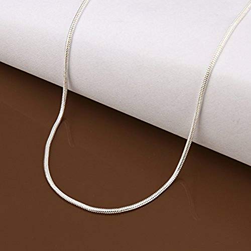 Fashion 925 Sterling Silver 1mm Snake Chain Necklace Jewelry Chain 16" - 30" for Men & Women (20 Inches) - size: 20 Inches