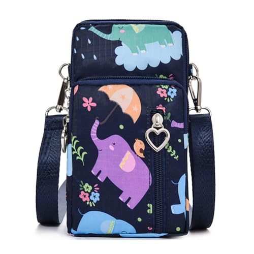 JANKS Small Crossbody Bag for Women - Mini Phone Purses with Crossbody Strap and Wallet - Nylon Arm Bag - color: B-green Plaid