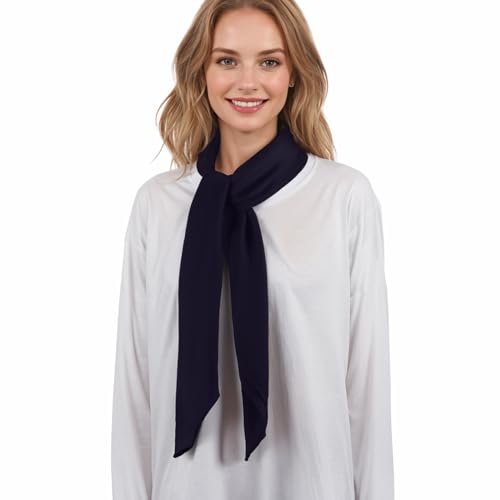 RIIQIICHY 35 Inch Head Scarf for Women Hair Scarf Like Silk Scarf Square Scarf Bandanas for Women - color: Navy