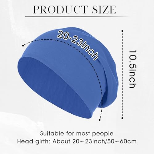 Bohend Bohemian Beanie Hats Headwear Cap Stretch Non Slip Bandanas Sleep Turbans Hats for Women Men Close top Head Covering - style: Pure Light Style 1