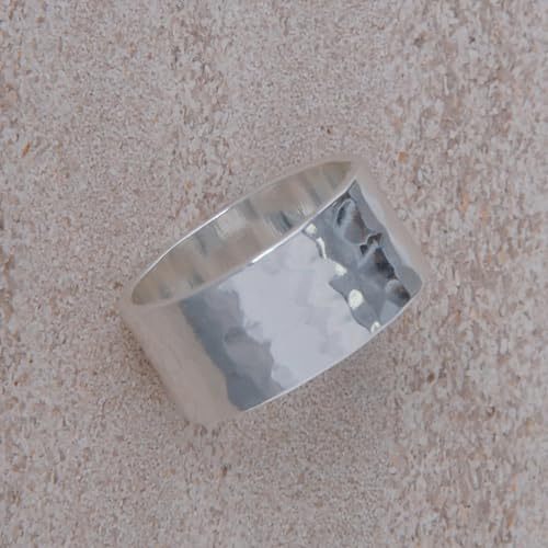 Humble Chic 18K Gold or 925 Sterling Silver Plated Wide Ring - Hypoallergenic Simple Chunky Band Rings for Women - color: 925 Sterling Silver Plated