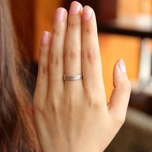 925 Sterling Silver Knuckle Rings for Women Minimalist Thin Stacking Rings Set 3PCS Midi Pinky Ring Size 2.5-8.5 - color: SET 3, size: 2.5