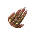 15Pieces Stackable Knuckle Ring Set.Vintage Rhinestone Stacking Joint Ring Midi Finger Rings for Women