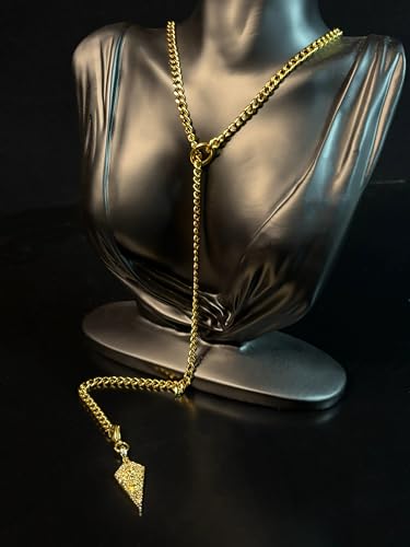 18K Gold Plated Knight's Shield Slip Chain for Women - color: 18KGold-Plated, size: 27''