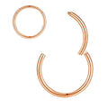 ORANGELOVE Hypoallergenic Nose Rings 20G 18G 16G 14G 12G 10G 8G 316l Surgical Steel Septum Jewelry Hinged Segment Ring Body Piercing Nose Hoop Lip Rings Nose Helix Cartilage Rook Earrings - color: Rose Gold, size: 1pc 16 Gauge 7mm