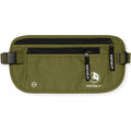 VENTURE 4TH Money Belt for Travel – Slim Hidden Under-Clothes RFID Blocking Anti-Theft Passport Holder & Travel Wallet Pouch for Men & Women to Protect Cash, Cards & Documents (Green) - color: Green