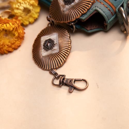 Montana West Rustic Couture's Large Western Concho Metal Belts for Women Cowgirl - color: Bronze