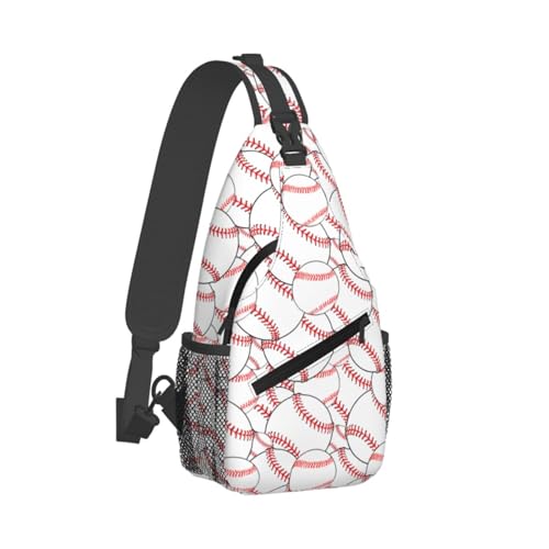 Sling Backpack For Men Hiking Daypack Crossbody Shoulder Bag Travel Chest Pack | Hiking - color: Baseball Pattern
