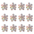 Small Crystal Hair Charm Claw Clips for Women Girl, 10PCS Gradient Cat's Eye Mini Flower Claw Design Hair Accessories (Blue) - color: Blue
