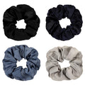 Silk Satin Scrunchies Women Hair Ties - Ivyu Big Scrunchy Ponytail Holder No Crease Hair Bands Soft Elastic No Hurt Your Hair for Vsco Girl Women Blue - color: Mixed