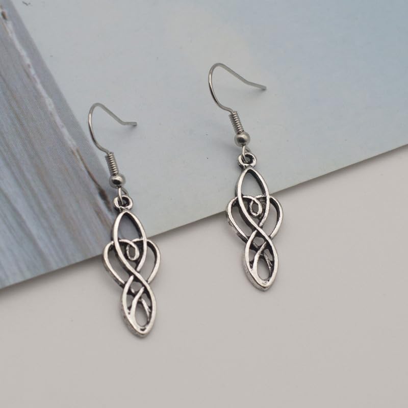 9 Pairs Silver Dangle Earrings for Women Set Retro Vintage Statement Bohemia Boho Drop Earrings Summer Jewelry for Women - style: B
