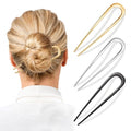 3 PCS French Hair Pins for Women, Elegant Hair Pins for Buns, French Twists and Updos, Gold Hair Accessories - color: Gold / Silver / Black