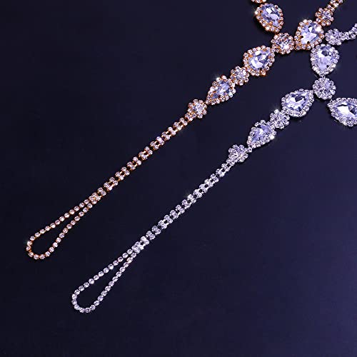 2Pcs Diamond Foot Chain Barefoot Sandals Anklet with Toe Ring Rhinestone CZ Crystal Ankle Bracelet Ankle Chain Summer Beach Wedding Foot Jewelry Dainty Party Accessories