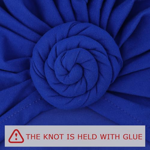 African Women Turban Caps Pre-Tied Twisted Turbans Head Scarf for Women Hair Wraps Cover Beanie Cancer Chemo Headwear - color: 1 Pack Twisted Braid: Blue