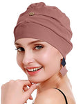 osvyo Cotton Chemo Turbans for Women Cancer Hairloss hat - Cotton Lightweight Headwear Sealed Packaging - color: Cotton Sand Brown
