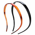 2 Pack Headbands Designed for Glasses Wearers Flex No Pressure Hairbands for Women Comfortable Plastic thin Headbands with Teeth-Bright Surface - color: 2 PCS-Bright Surface