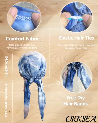 Chemo Headwear for Women Pre-Tied Head Scarf Headwraps Soft Turbans Cancer Hats Chemo Beanie Coverings Scarves - color: Camouflage Gray