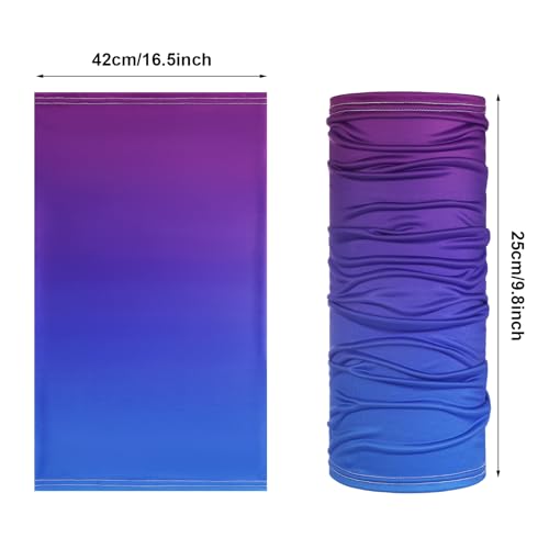 Geyoga 6 Pieces Summer UV Protection Cooling Neck Gaiter Face Clothing Neck Gaiter Mask Scarf Sunscreen Breathable Bandana - color: Gradient Color