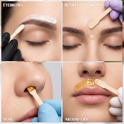 200Pcs Eyebrow Wax Sticks - Small Wooden Waxing Sticks Wooden Wax Applicator for Nose Eyebrows Lips Hair Removal Waxing Essentials Mini Craft WoodSticks Esthetician Supplies for Home Salon Use