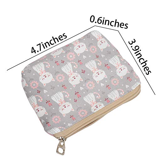 Women and Girls Cute Fashion Coin Purse Wallet Bag Change Pouch Key Holder - color: Cute Cat Pattern