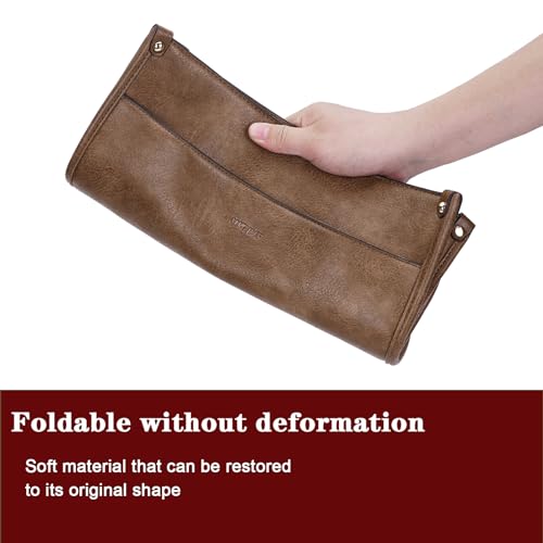 HKCLUF Crossbody Bag Purse for Women 2PCS/Set Leather Hobo Handbag Wallet Set With 2Adjustable Guitar Strap Shoulder Bag | Purse - color: A10-deepcoffee