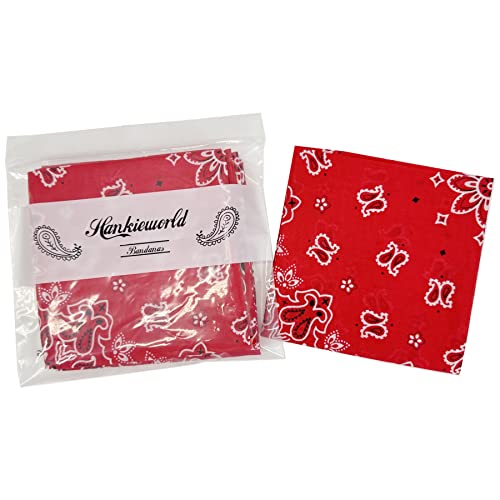 Bandanas for Women and Men，3 Pack Super Soft Thin 60s Preium Cotton 22 inch Handkerchiefs - color: 3 Pack-classic