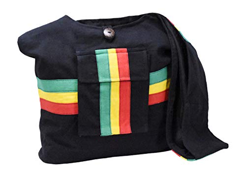 Mandala Crafts Hippie Bag, Large Boho Hobo Purse for Women, Crossbody Shoulder Sling Bags for Indie Style Bohemian Accessory - style: Rasta