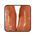 Yalice Gold Beaded Foot Chain for Women Sequins Barefoot Sandals Rhinestone Coin Toe Anklet Summer Wedding Pearl Foot Jewelry - style: Sequins