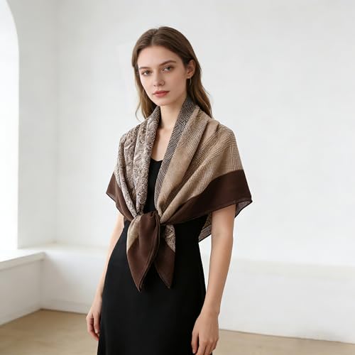 41" Large Square Scarf Hairscarf Fashion Scarves Hair Wrapping Scarfs Night Sleeping Headscarf for Women B06 - color: B069